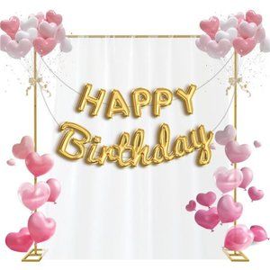 10FT x 10FT Square Backdrop Stand , Backdrop Stand Heavy Duty with Base  (Gold)